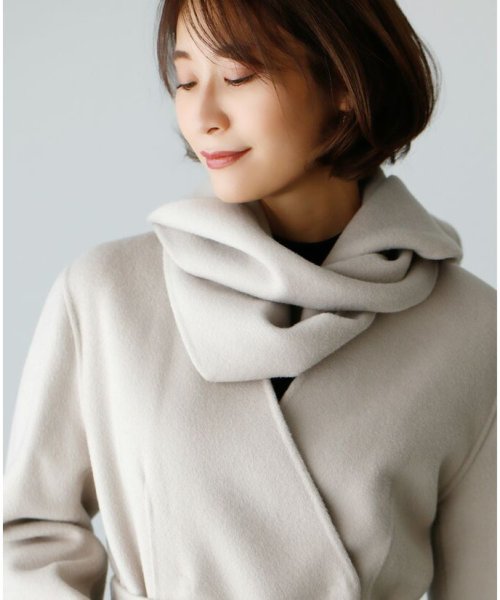 着こなし力抜群！アレンジ自由自在マフラー付きロングコート Ehre style