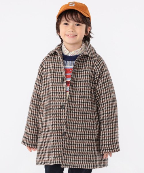 SHIPS KIDS(シップスキッズ)/SHIPS KIDS:100～130cm / ガンクラブチェック ステンカラー コート/img02