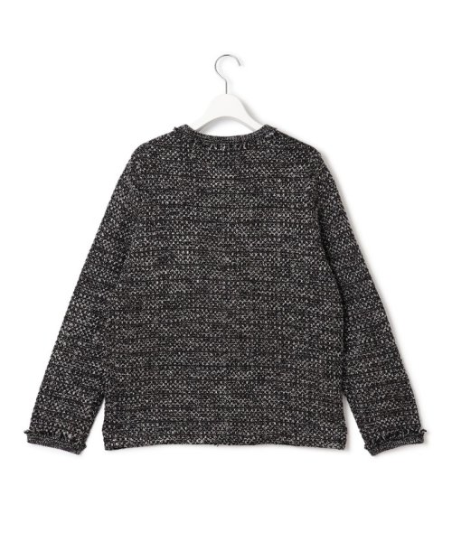 ファンシーツイード ニットジャケット 