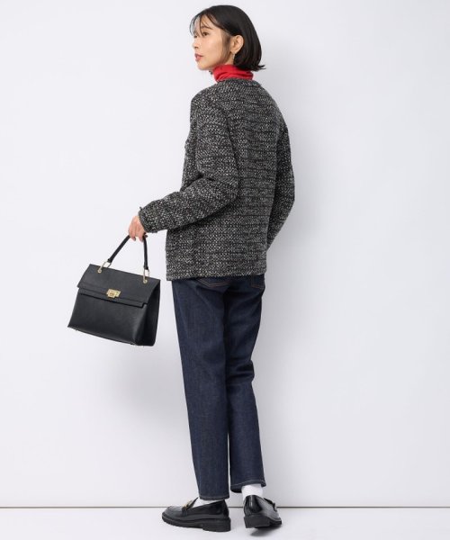 ファンシーツイード ニットジャケット 