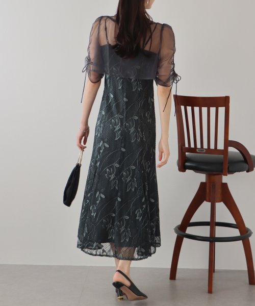 シアーブラウス×マーメイドワンピースドレス ブラウス ワンピース