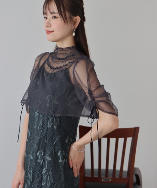 シアーブラウス×マーメイドワンピースドレス ブラウス ワンピース