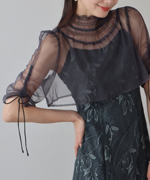 シアーブラウス×マーメイドワンピースドレス ブラウス ワンピース