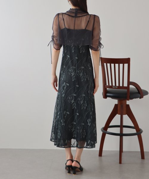 シアーブラウス×マーメイドワンピースドレス ブラウス ワンピース