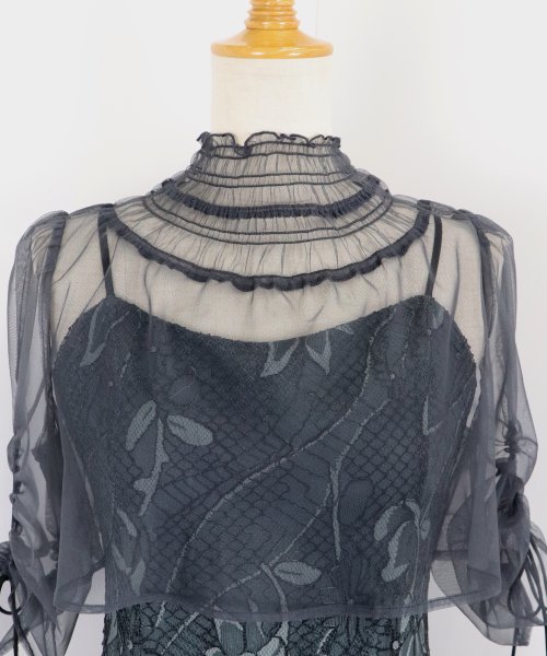 シアーブラウス×マーメイドワンピースドレス ブラウス ワンピース