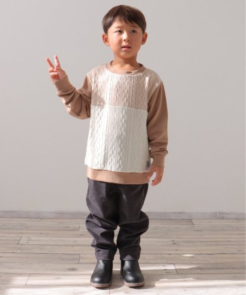 ikka kids(イッカ　キッズ)/ケーブルニットソーブロックストレーナー（120〜160cm）/img13