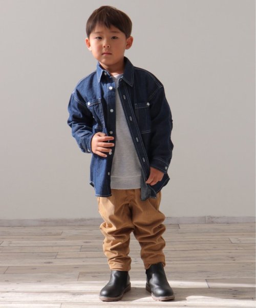 ikka kids(イッカ　キッズ)/デニム＆チェックオーバーシャツ（120〜160cm）/img14