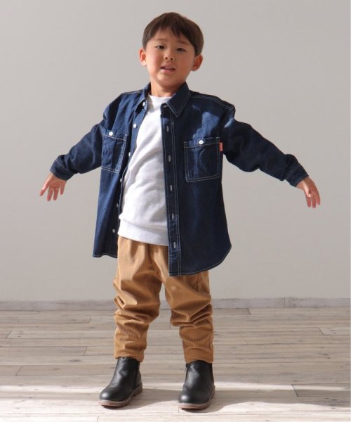 ikka kids(イッカ　キッズ)/デニム＆チェックオーバーシャツ（120〜160cm）/img16