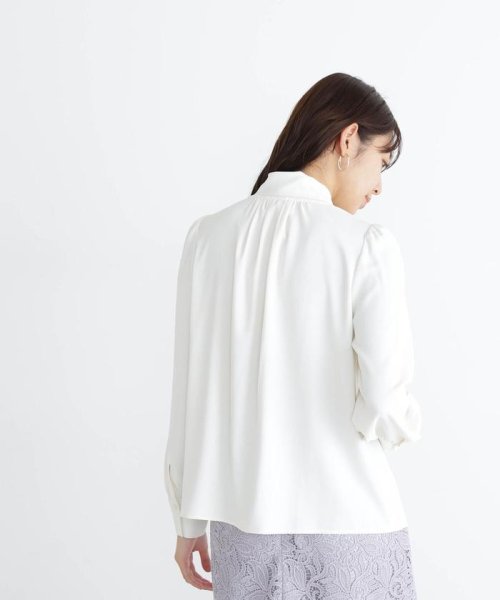 NATURAL BEAUTY BASIC(ナチュラルビューティーベーシック)/リボンボウタイブラウス　24SS /img07