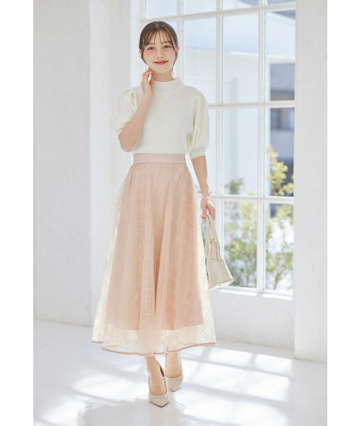 ラインスパンコールチュールフレアスカート(505788527) | トッコ  