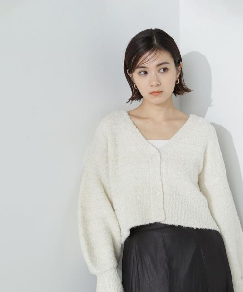 NATURAL BEAUTY BASIC(ナチュラルビューティーベーシック)/ラメブークレカーディガン　24SS/img14