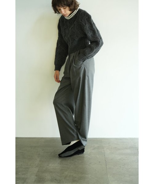 CLANE(クラネ)/WOOL BASIC TUCK PANTS/img24