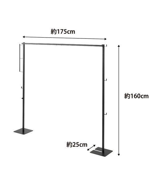 tower(タワー)/折り畳み室内物干し タワー ブラック/img27
