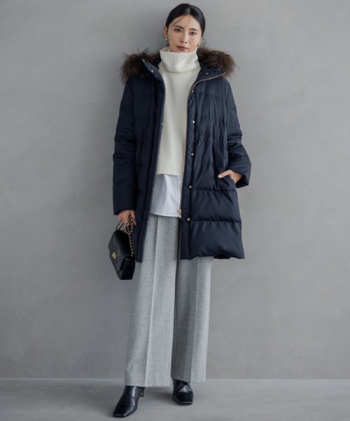 【洗える】ウールカシミヤ ニットポンチョ 