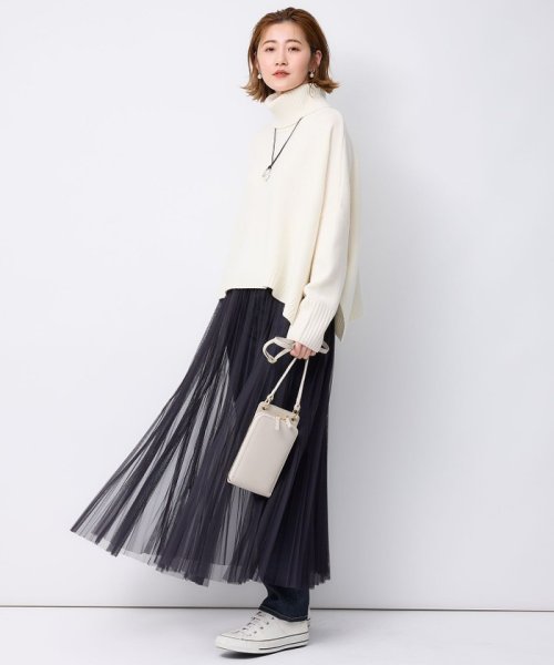 【洗える】ウールカシミヤ ニットポンチョ 