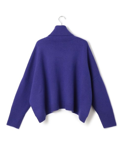 【洗える】ウールカシミヤ ニットポンチョ 