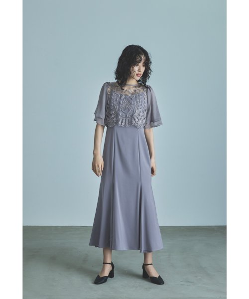 niana ニアナ パーティードレス 結婚式 ワンピース 刺繍レース ブラウス ボレロ キャミワンピース レイヤード セット 2way お呼ばれ パーティー 二 5cm ニアナ お呼ばれ パーティー 37cm 46cm 49cm 21cm 22cm 23cm