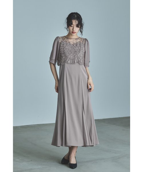 niana ニアナ パーティードレス 結婚式 ワンピース 刺繍レース ブラウス ボレロ キャミワンピース レイヤード セット 2way お呼ばれ パーティー 二 5cm ニアナ お呼ばれ パーティー 37cm 46cm 49cm 21cm 22cm 23cm