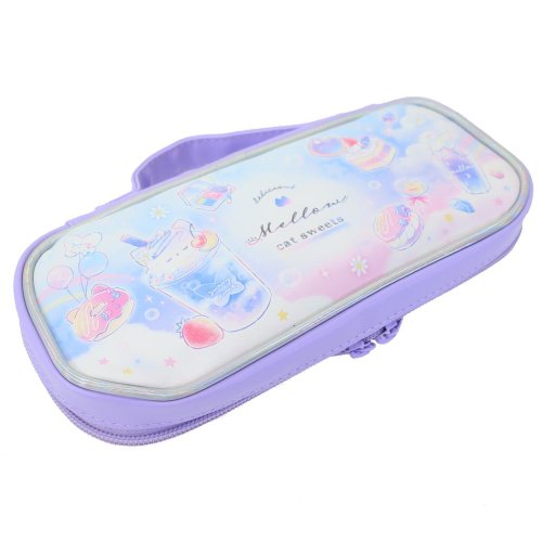 筆箱 ラウンドファスナーペンケース MELLOW CAT SWEETS 新入学 カミオジャパン 小学生 新学期準備文具 女の子 グッズ