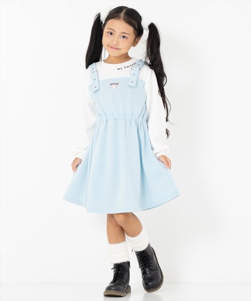 ANAP KIDS(アナップキッズ)/レイヤード風 クリアワッペン 裏毛 スウェット ワンピース/img04