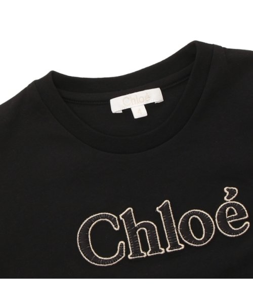 Chloe(クロエ)/クロエ Tシャツ カットソー ロゴ ブラック ガールズ CHLOE C15E32 09B/img03