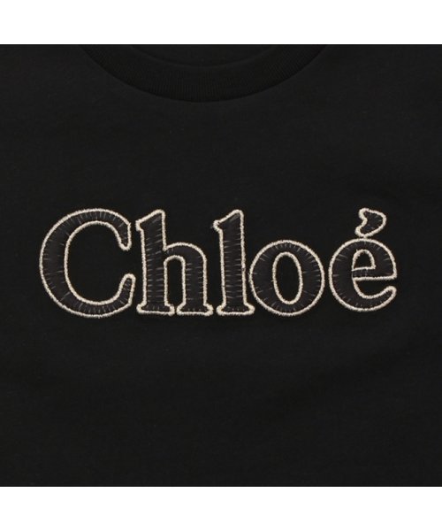 Chloe(クロエ)/クロエ Tシャツ カットソー ロゴ ブラック ガールズ CHLOE C15E32 09B/img06