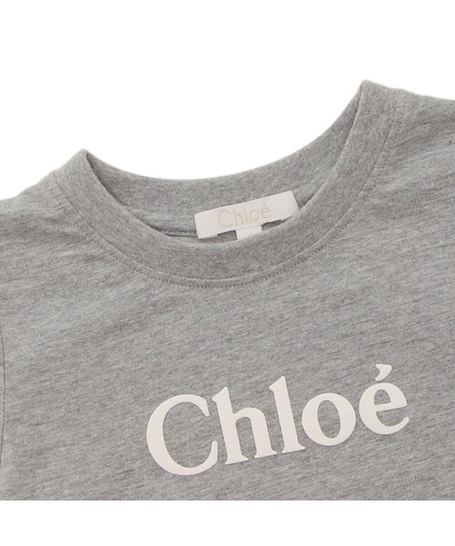 Chloe(クロエ)/クロエ Tシャツ カットソー ロゴ グレー ガールズ CHLOE C15E36 A38/img03
