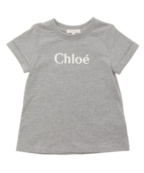 Chloe(クロエ)/クロエ Tシャツ カットソー ロゴ グレー ガールズ CHLOE C15E36 A38/img05