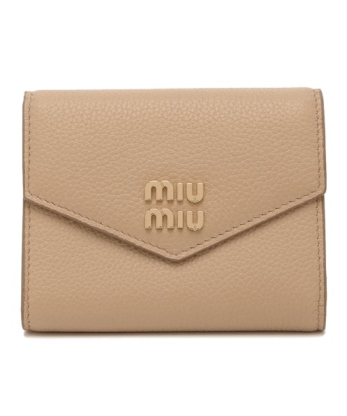 MIUMIU(ミュウミュウ)/ミュウミュウ 三つ折り財布 ヴィッテロダイノ ベージュ レディース MIU MIU 5MH040 2DT7 F0036/img05