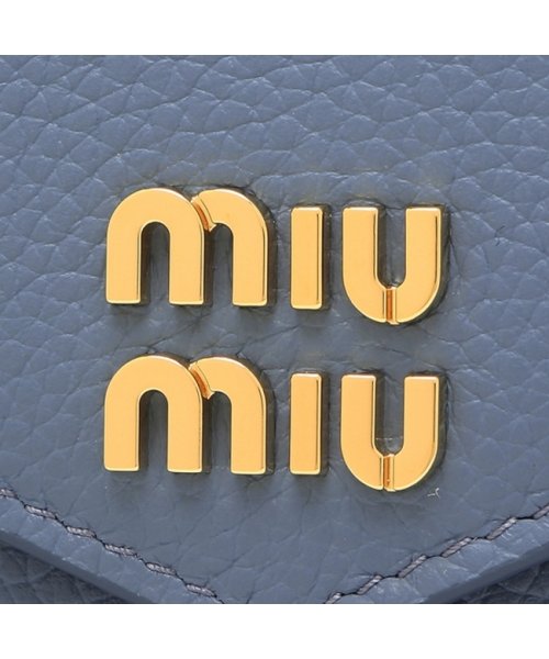 MIUMIU(ミュウミュウ)/ミュウミュウ 三つ折り財布 ヴィッテロダイノ ブルー レディース MIU MIU 5MH040 2DT7 F0637/img06