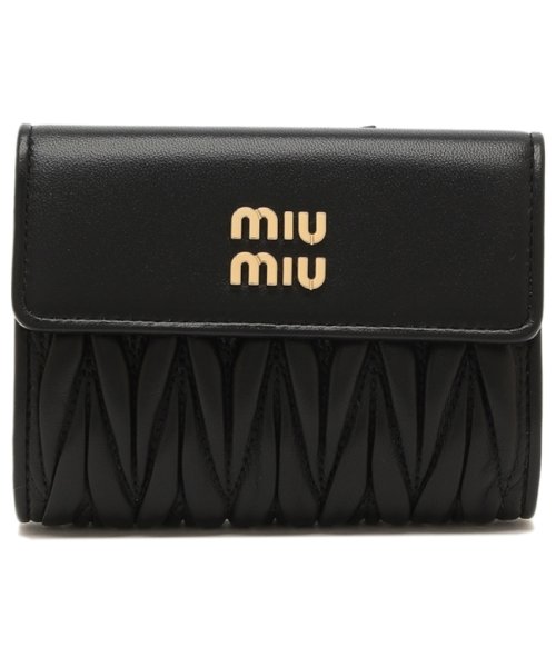 MIUMIU(ミュウミュウ)/ミュウミュウ 三つ折り財布 マテラッセ ミニ財布 ブラック レディース MIU MIU 5ML002 2FPP F0002/img05