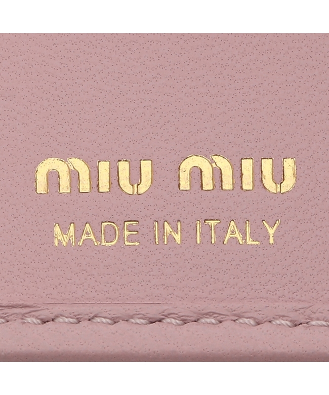 セール】ミュウミュウ 二つ折り財布 マテラッセ ピンク レディース MIU