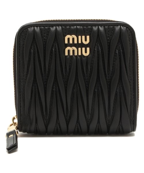 MIUMIU(ミュウミュウ)/ミュウミュウ 二つ折り財布 マテラッセ ミニ財布 ブラック レディース MIU MIU 5ML522 2FPP F0002/img05