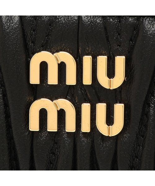 MIUMIU(ミュウミュウ)/ミュウミュウ 二つ折り財布 マテラッセ ミニ財布 ブラック レディース MIU MIU 5ML522 2FPP F0002/img06