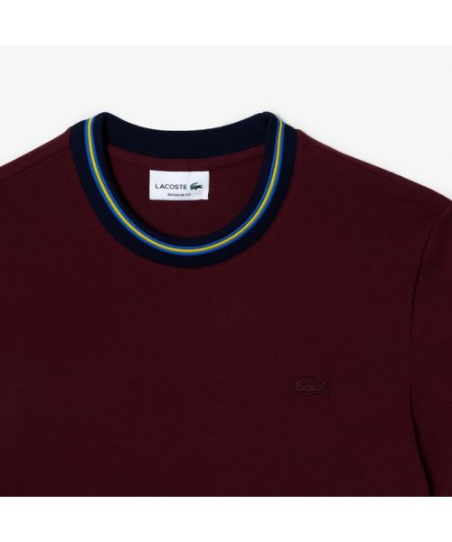 LACOSTE Mens(ラコステ　メンズ)/ボーダーリブネック鹿の子地Tシャツ/img20