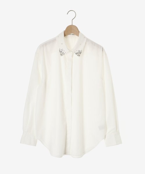 le.coeur blanc(ルクールブラン)/ビジューカラーシャツ/img01