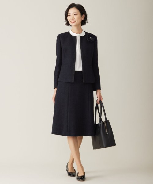 J.PRESS LADIES（LARGE SIZE）(J．プレス　レディス（大きいサイズ）)/【セットアップ対応】ファンシーツイード ノーカラー ジャケット/img09