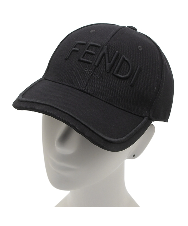 セール】フェンディ 帽子 キャップ 調整ストラップ ブラック メンズ 