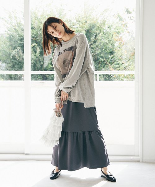 marjour(マージュール)/RIB TIERED SKIRT/img01