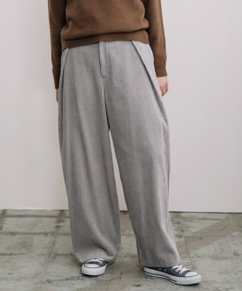 【Liyoca】太コールタックパンツ －手洗い可－ H165 B78 W58 Liyoca 5cm U1687884792(12870円)