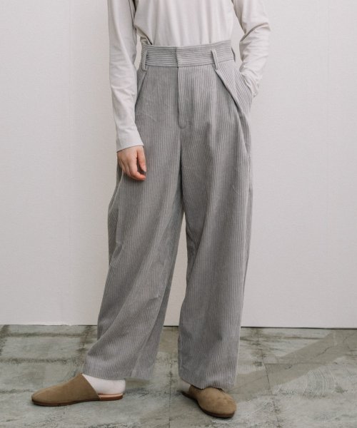 【Liyoca】太コールタックパンツ －手洗い可－ H165 B78 W58 Liyoca 5cm U1687884792(12870円)