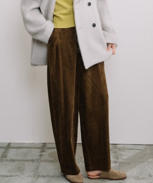 【Liyoca】太コールタックパンツ －手洗い可－ H165 B78 W58 Liyoca 5cm U1687884792(12870円)