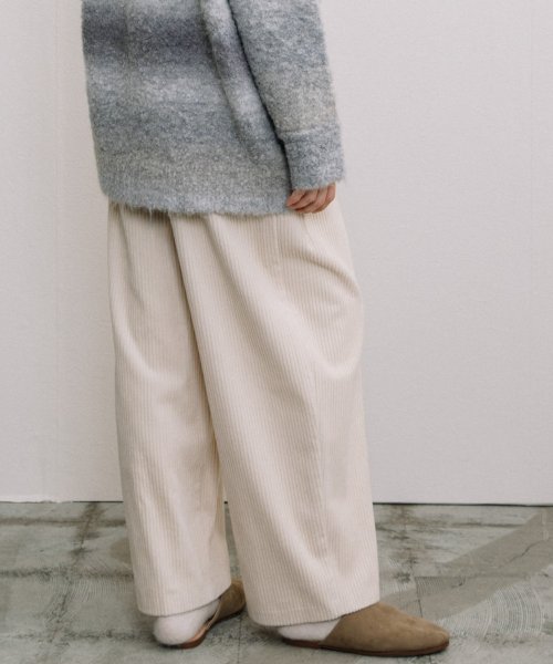 【Liyoca】太コールタックパンツ －手洗い可－ H165 B78 W58 Liyoca 5cm U1687884792(12870円)