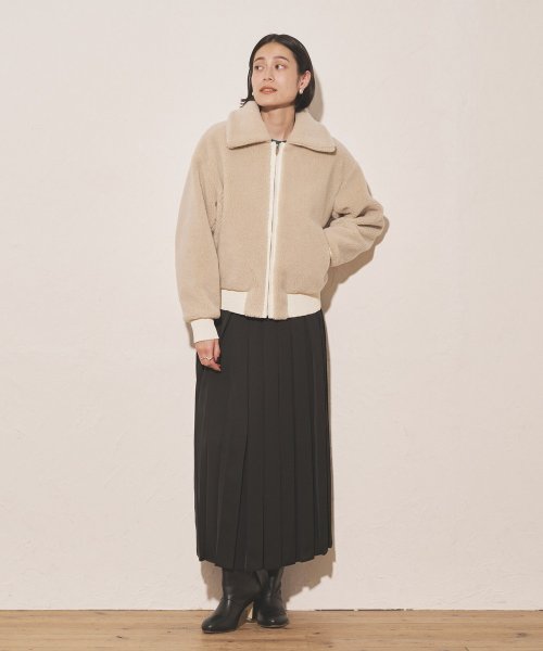 【Audrey and John Wad】ジップアップボアブルゾン H164 B79 W58 H82