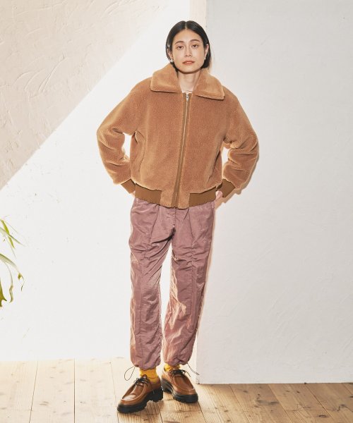 【Audrey and John Wad】ジップアップボアブルゾン H164 B79 W58 H82