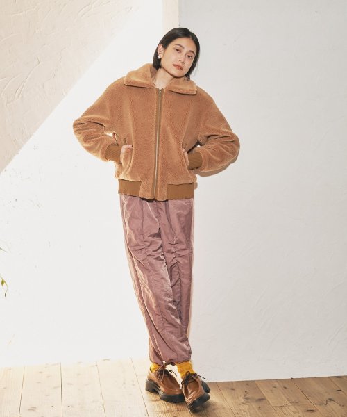 【Audrey and John Wad】ジップアップボアブルゾン H164 B79 W58 H82