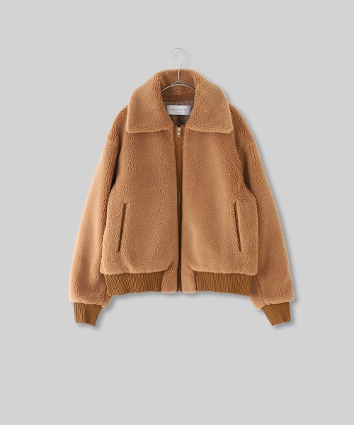 【Audrey and John Wad】ジップアップボアブルゾン H164 B79 W58 H82