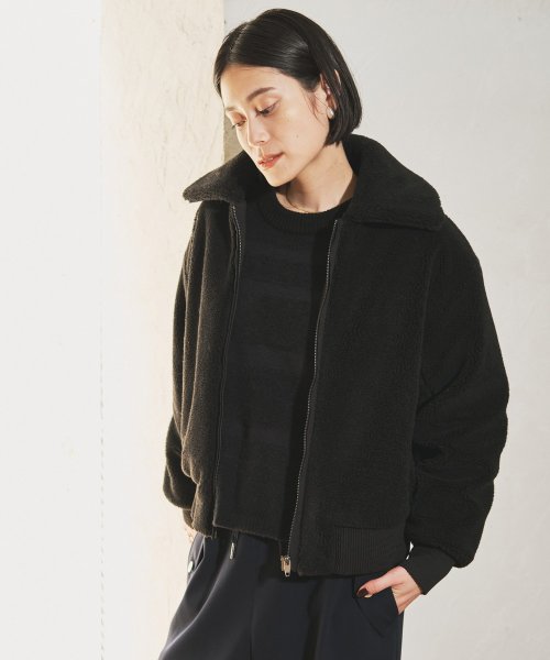 【Audrey and John Wad】ジップアップボアブルゾン H164 B79 W58 H82