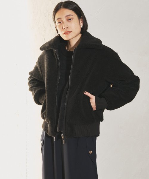 【Audrey and John Wad】ジップアップボアブルゾン H164 B79 W58 H82