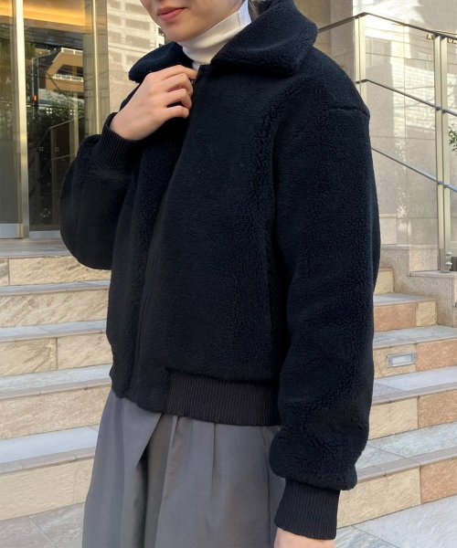 【Audrey and John Wad】ジップアップボアブルゾン H164 B79 W58 H82